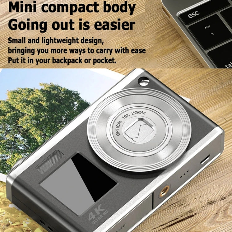 4K HD Optical Zoom Digital Camera 60MP Dual Screen Selfie Camera, No Memory, Black, White, Silver 4K HD Optical Zoom Digital Camera 60MP Dual Screen Selfie Camera, No Memory, Black, White, Silver